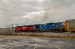 CP ES44AC & CEFX AC44CW Locomotives in the yard